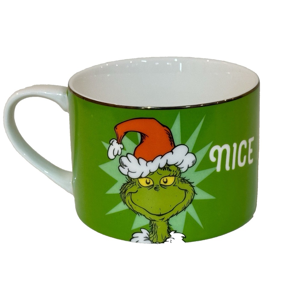 Lenox Grinch Nice Mug Dr. Seuss Christmas Holiday Coffee Cup Green Tea Cup